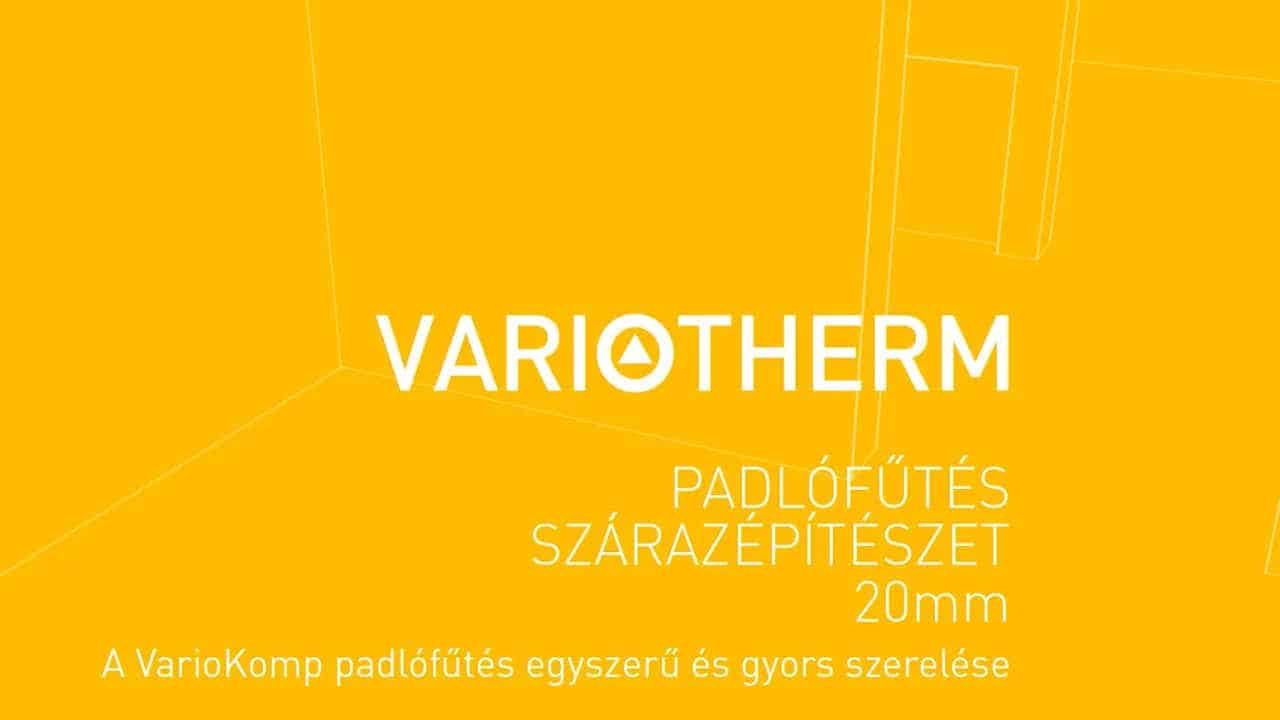 VarioKomp padlófűtés szerelése - videó