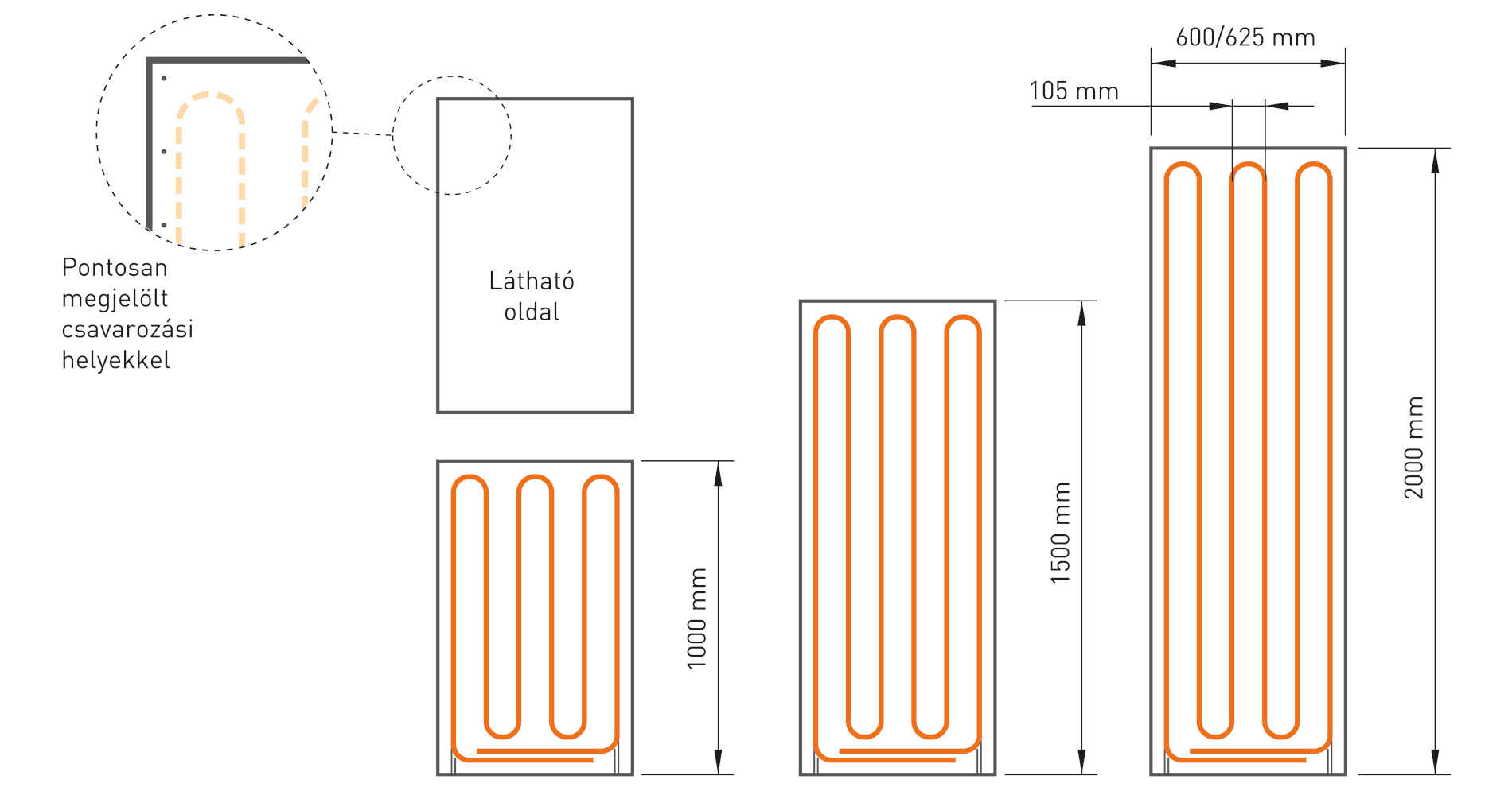 Variotherm fix modulok 105 mm csőtengelytávolsággal